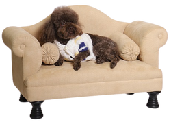 Kutya kanapé 2 karfával - bézs - kutyakosár